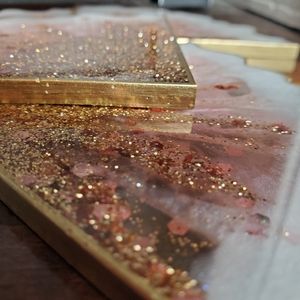 Rose gold Agate Coaster set